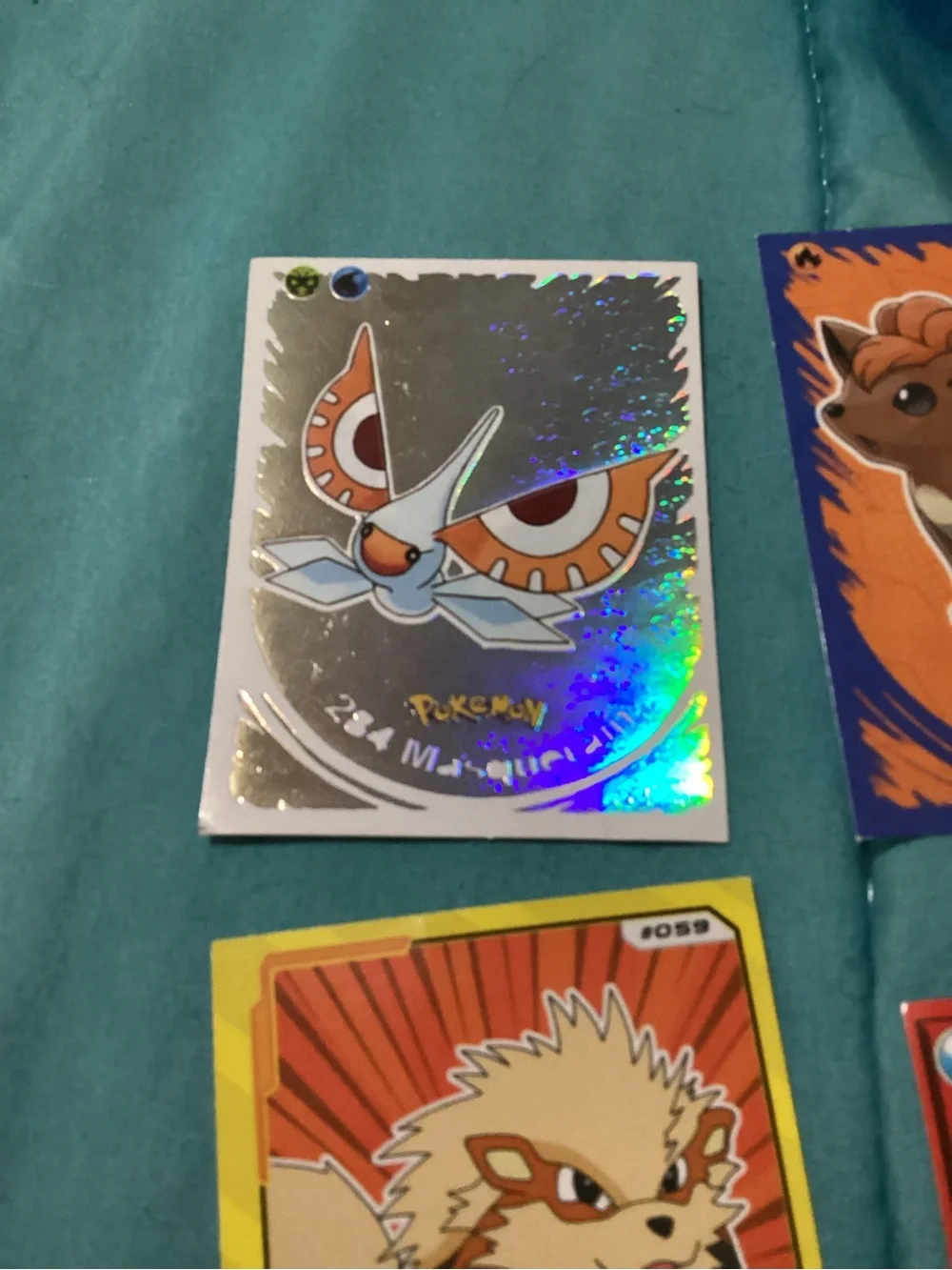 7 piece Pokémon sticker set featuring ash!
